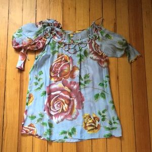 Silk floral blouse
